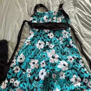 Bright Blue Floral Dress